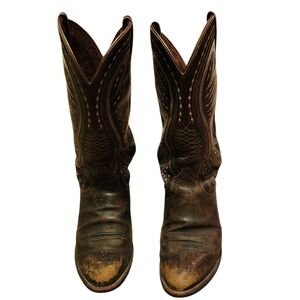 Women’s Size 11 Ariat Ammorette Brown Round Toe Western Cowboy Boots